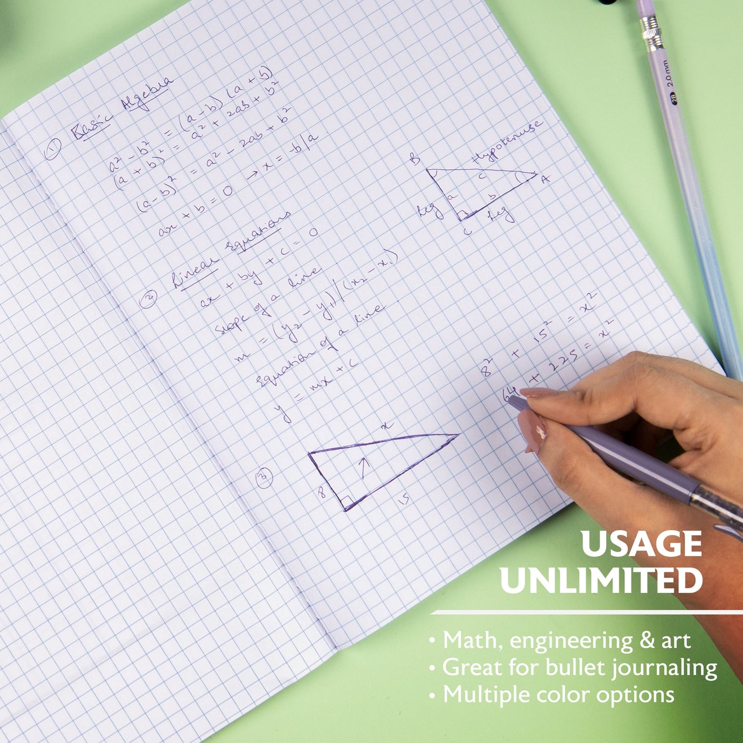 Quad-Ruled Composition Notebook, 4 Sq/in Grid