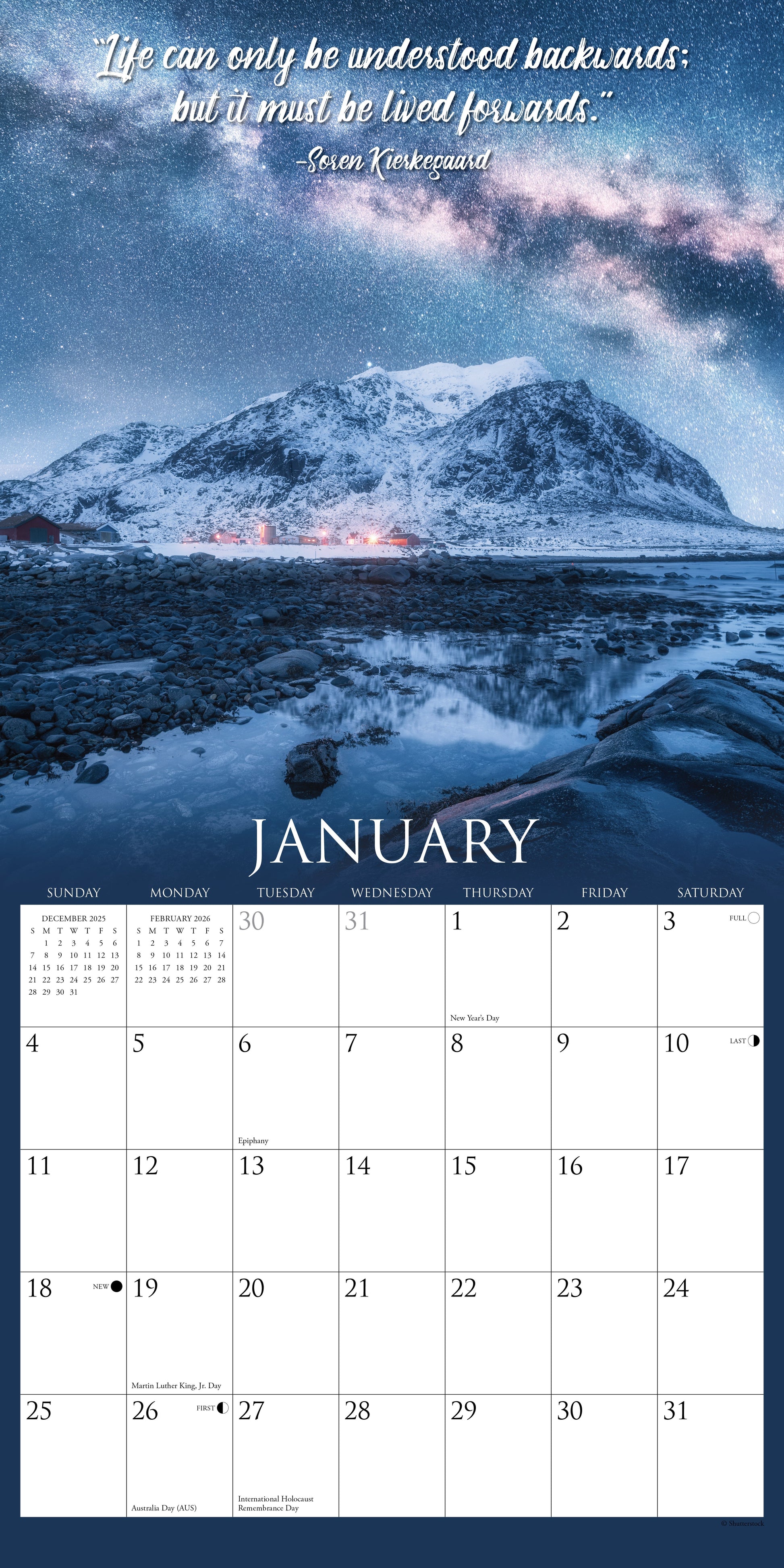 Inner Reflections 2026 12" x 12" Wall Calendar