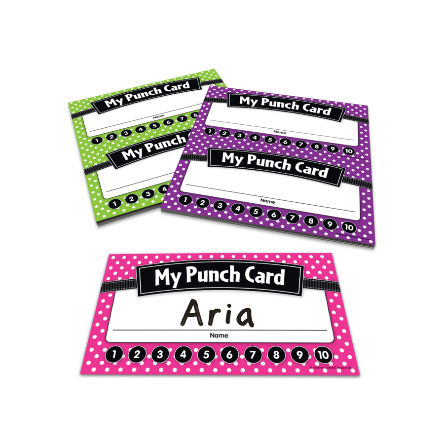 Polka Dots Punch Cards