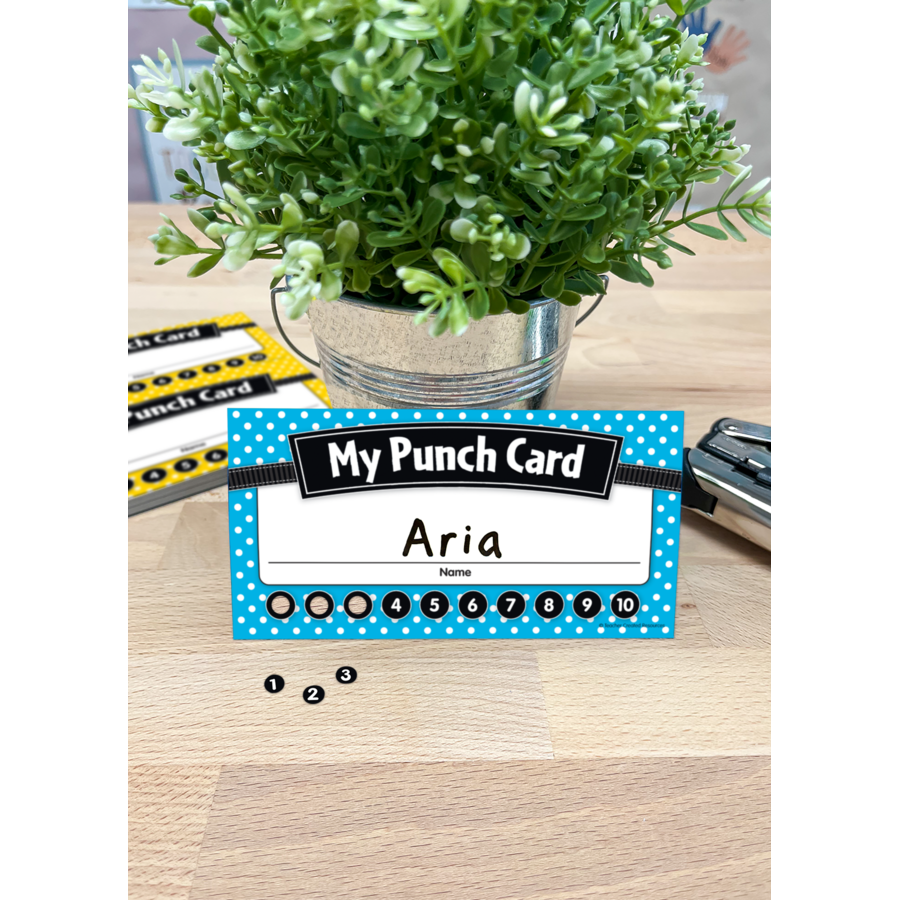 Polka Dots Punch Cards