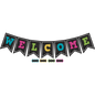 Chalkboard Brights Pennants Welcome Bulletin Board Display Set