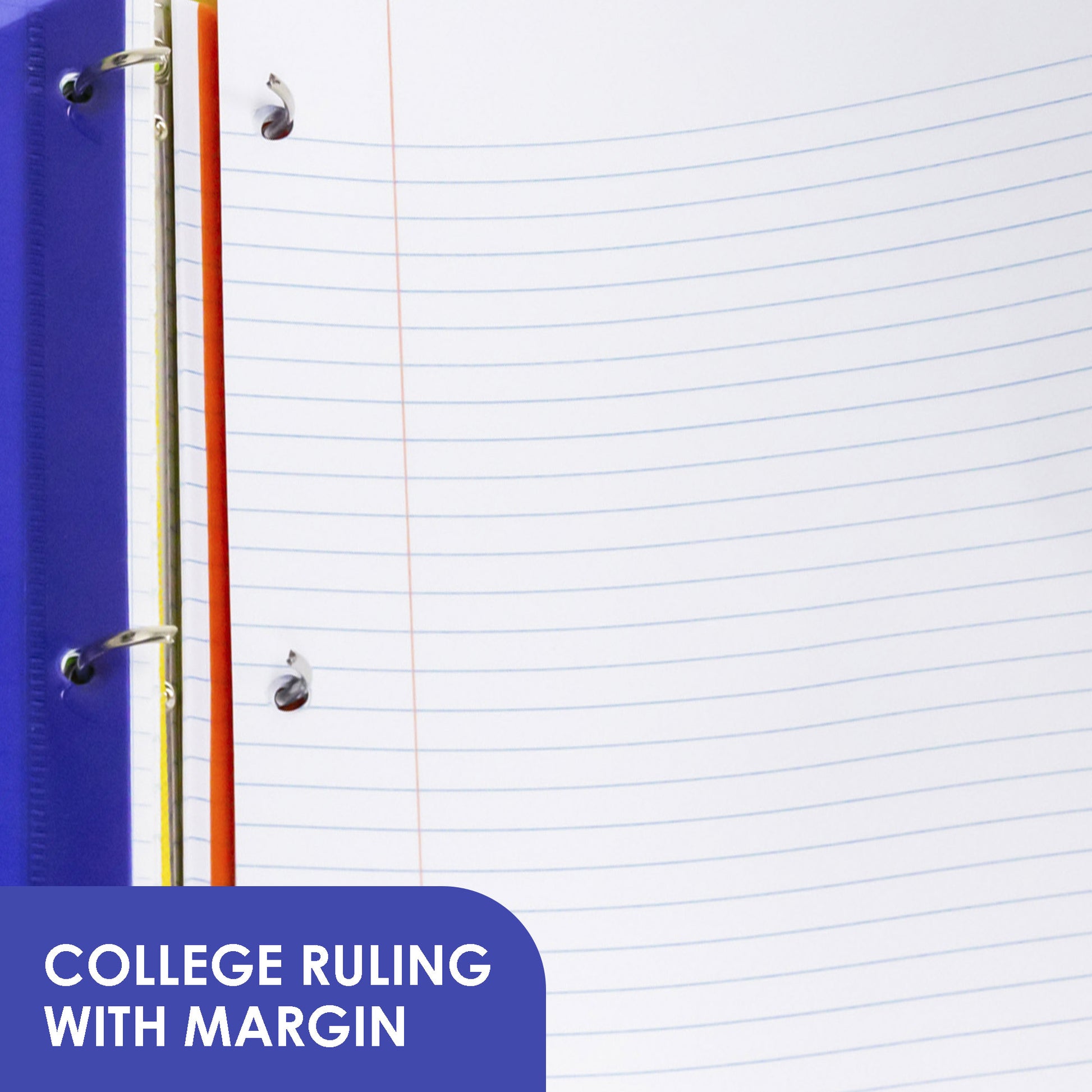 College Ruled Filler Paper, 100 Sheets, 3-Hole Punched