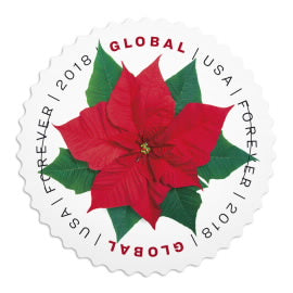 USPS Forever Stamps International Books - Global Poinsettia