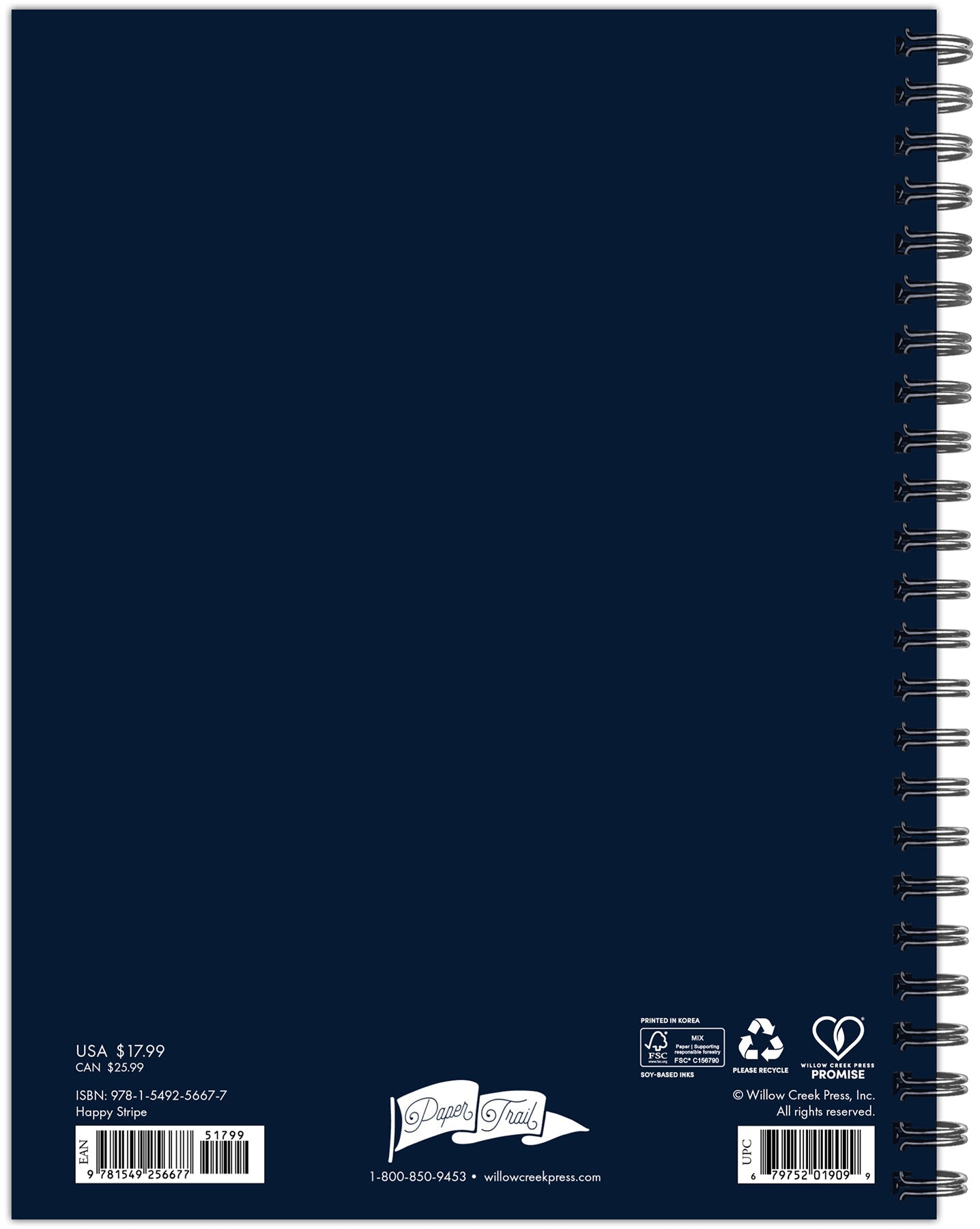 Happy Stripe 2026 6.5" x 8.5" Weekly Monthly Softcover Planner