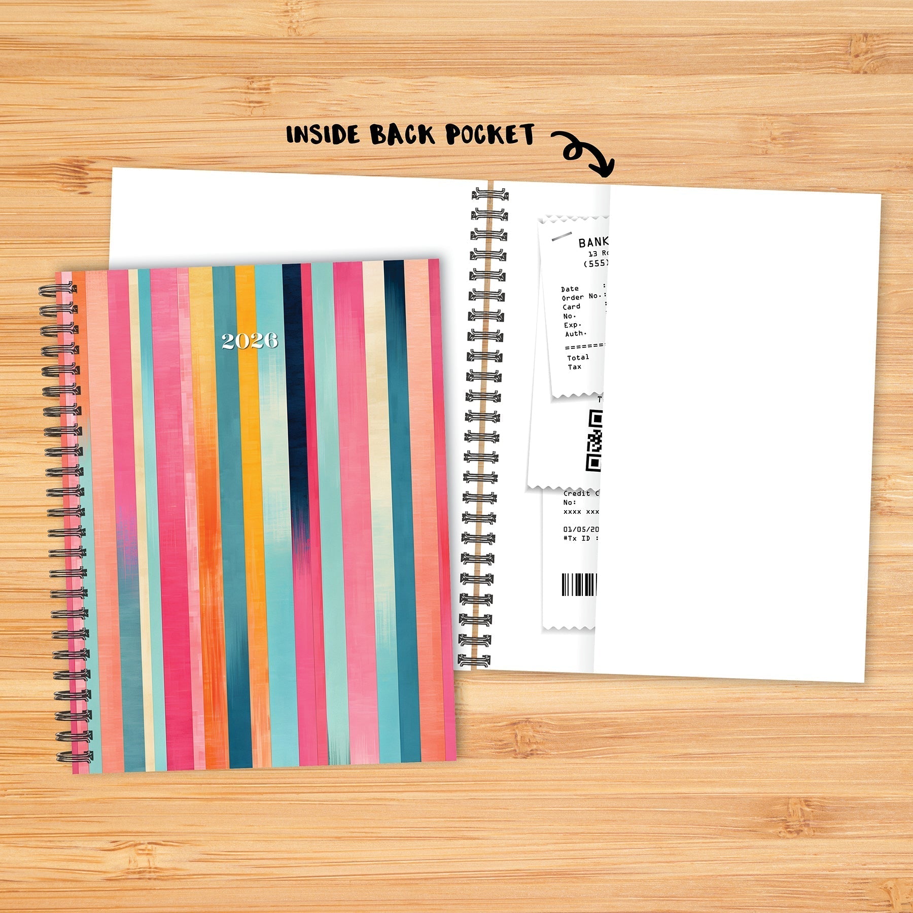Happy Stripe 2026 6.5" x 8.5" Weekly Monthly Softcover Planner