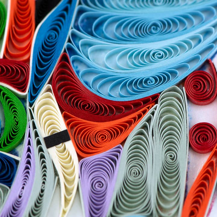 Abstract Elephant Quilled Greeting Card