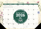Botanical Garden 2026 17" x 12" Small Monthly Desk Pad