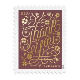 USPS Forever Stamps Sheet - (2020) USPS Thank You Forever Postage Stamps