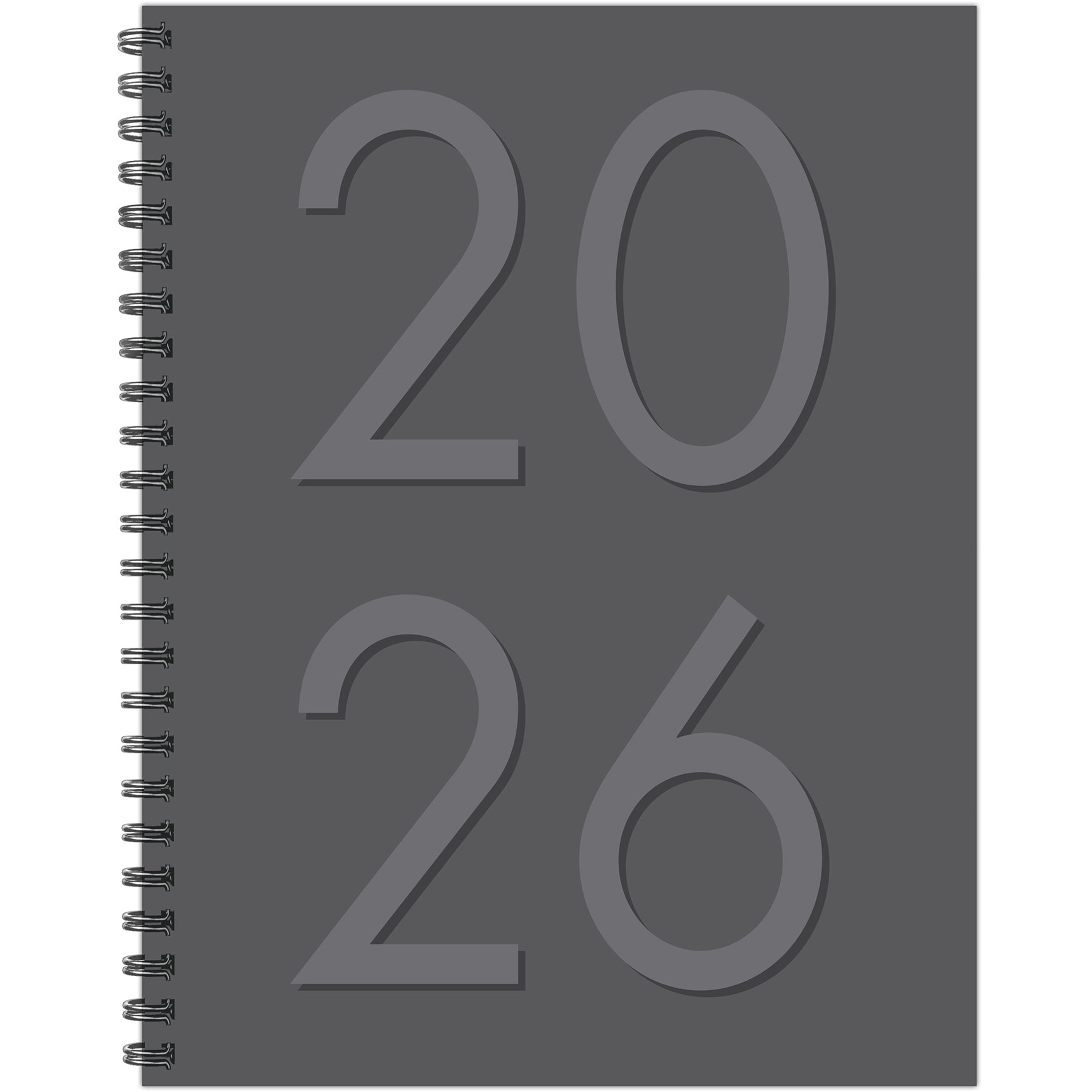 Charcoal 2026 8.5" x 11" Weekly Monthly Softcover Planner