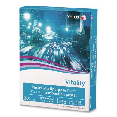 Xerox Vitality Colors Multi-Use Printer & Copy Paper, 1 Ream, Goldenrod, Letter (8.5" x 11"), 500 Sheets Per Ream, 20 Lb, 30% Recycled