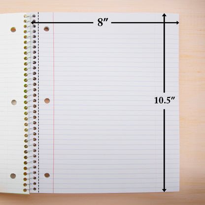 5-Subject Spiral Notebook, College-Ruled