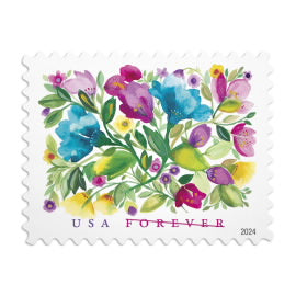 USPS Forever Stamps Sheet - Celebration Blooms (2024)