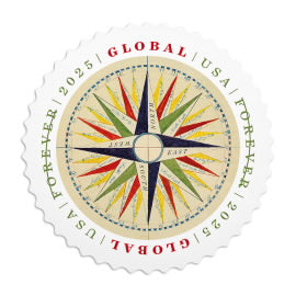 USPS Forever Stamps International Books - Global Compass Rose