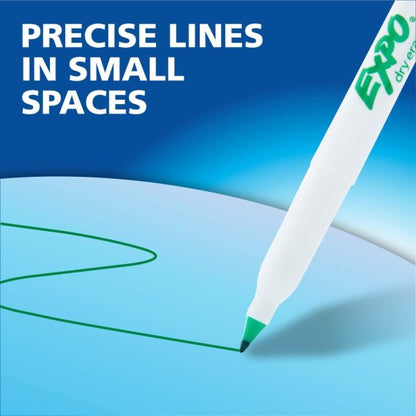 EXPO Low-Odor Dry-Erase Markers, Ultra-Fine Point, Black, Pack Of 4