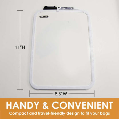 Dry Erase Board with Marker, 8.5 x 11 in