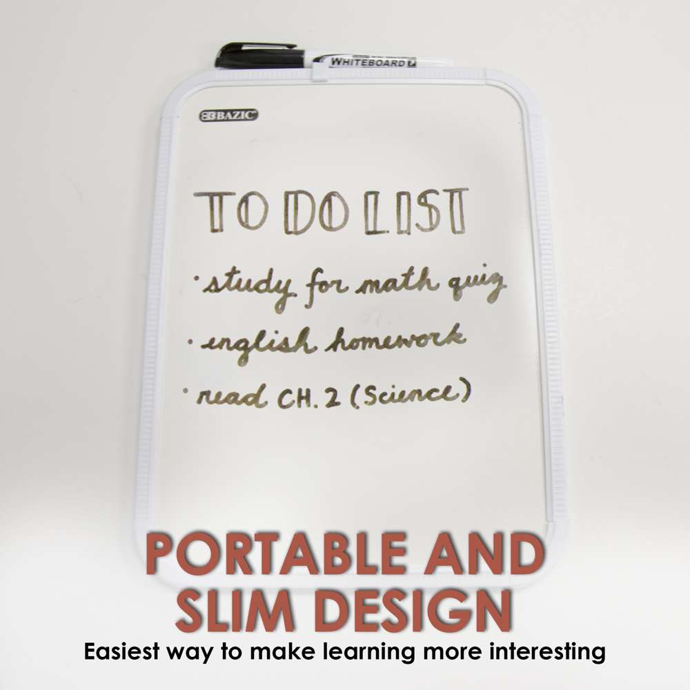 Dry Erase Board with Marker, 8.5 x 11 in