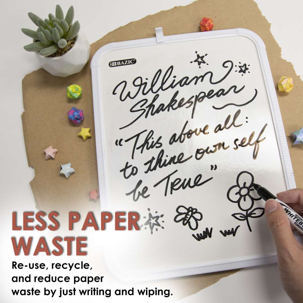 Dry Erase Board with Marker, 8.5 x 11 in