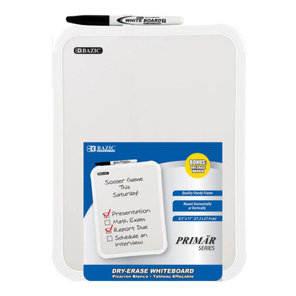 Dry Erase Board with Marker, 8.5 x 11 in
