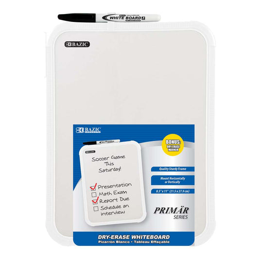 Dry Erase Board with Marker, 8.5 x 11 in