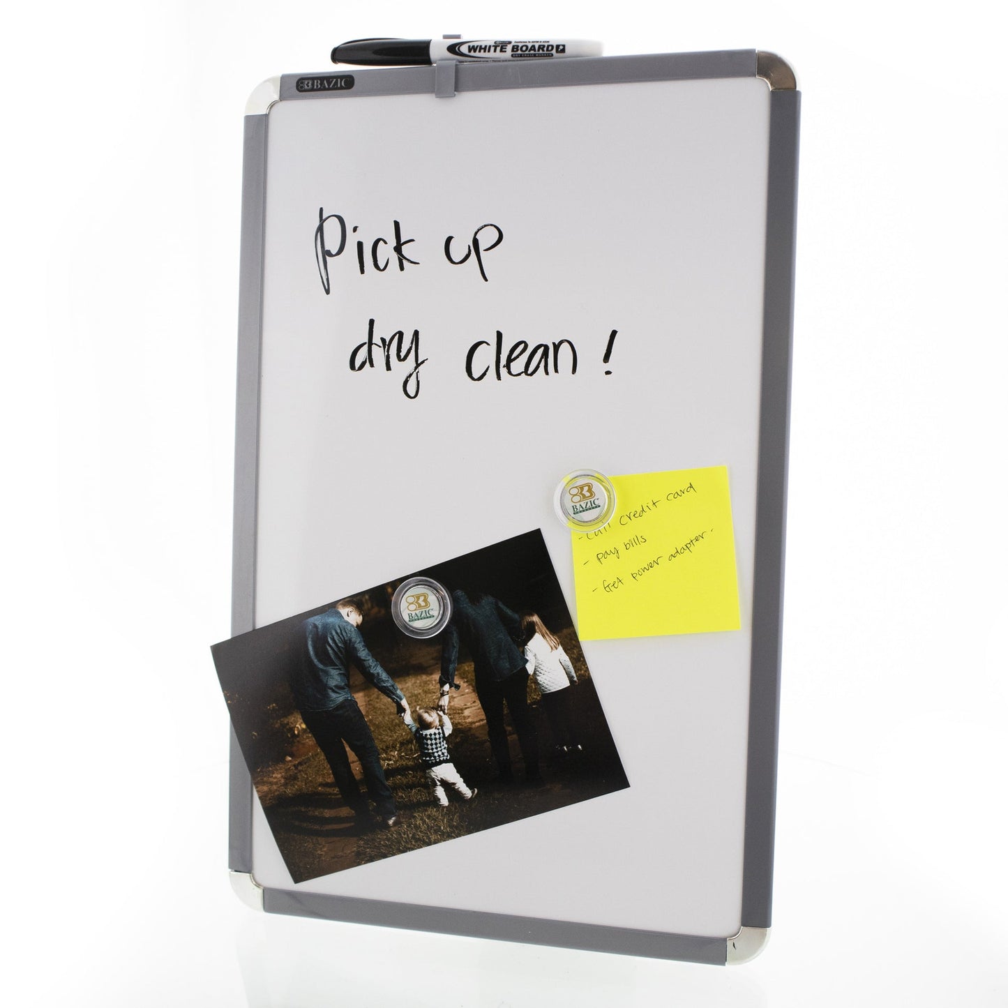 Aluminum Frame Magnetic Dry Erase Board, 11 x 17 in