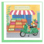 Quilled Vespa & Market Greeting Card