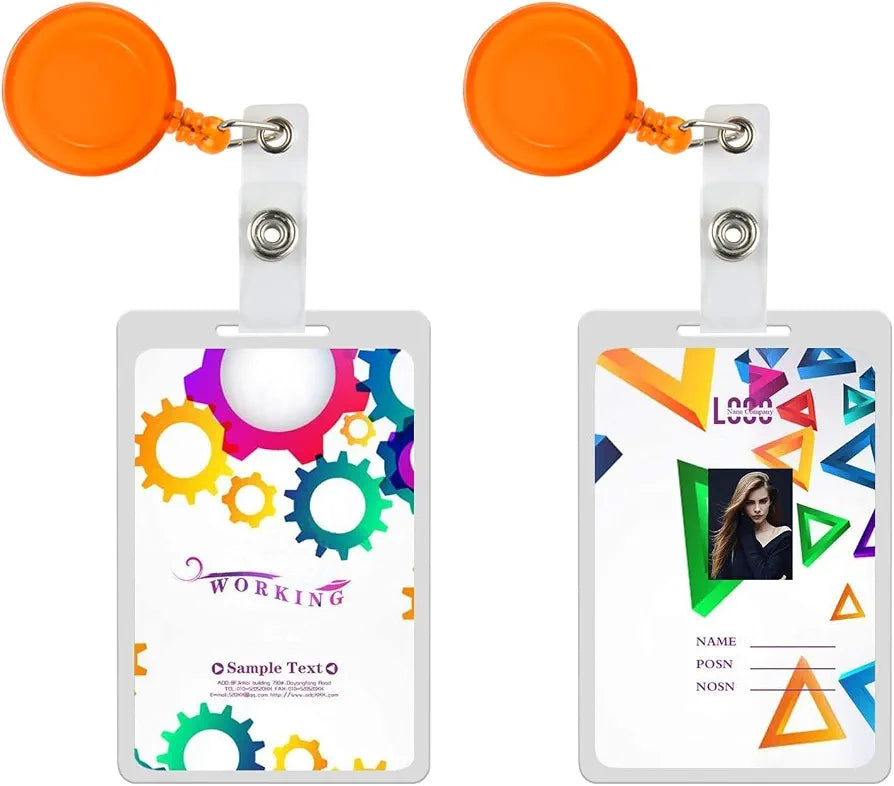 JANYUN 30 Pcs Retractable Badge Reel, ID Badge Holder Clip for Nurse