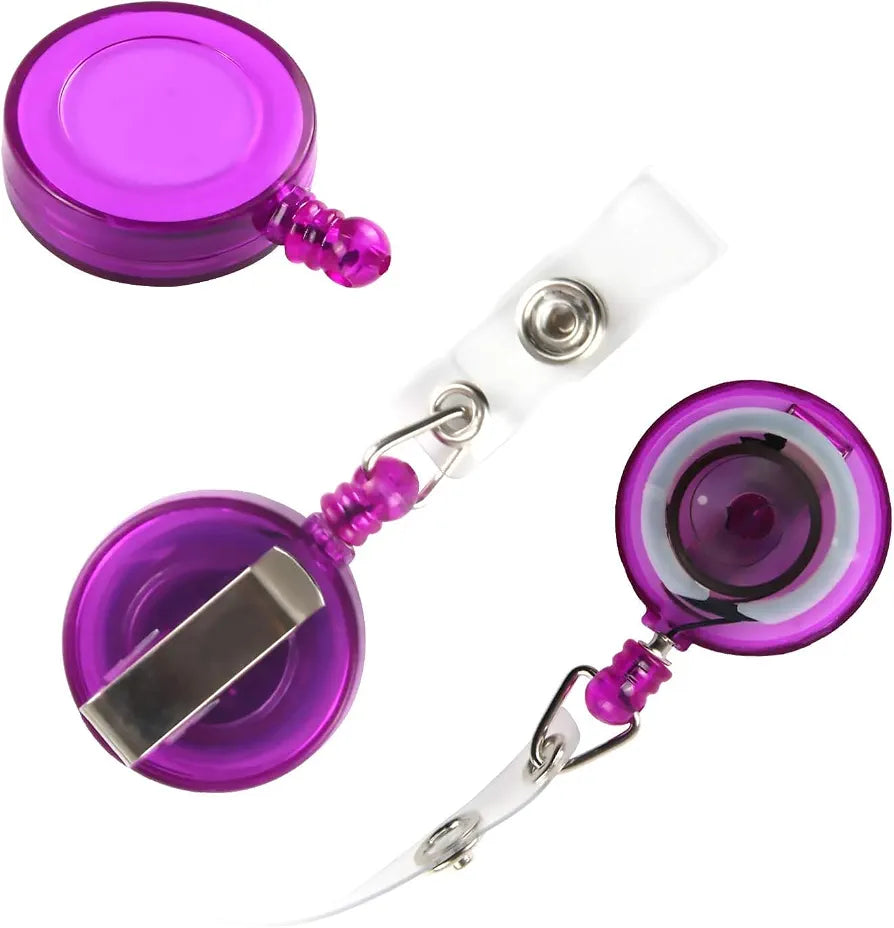 JANYUN 30 Pcs Retractable Badge Reel, ID Badge Holder Clip for Nurse
