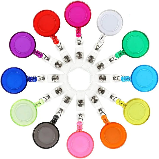 JANYUN 30 Pcs Retractable Badge Reel, ID Badge Holder Clip for Nurse