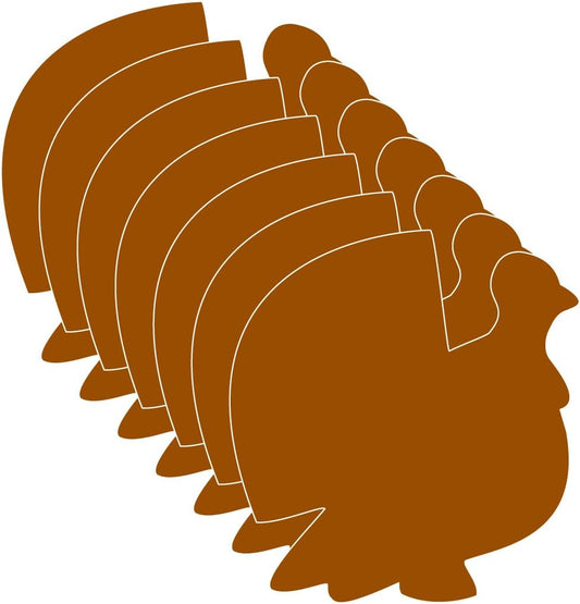 SHAPES ETC. 15 Pcs Small Turkey Single Color Foam Cut-Outs 3in, Brown, Fall Turkey, Thanksgiving Crafts, Fall Decoation, Bulletin Board Decor, DIY Thanksgiving Crafts, Classroom Decor, Made in USA [SE7356]