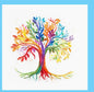 Tree of life color full, Quilling card, everyday card, greeting card EV-8