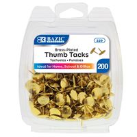 BAZIC Brass (Gold) Thumb Tack (200/Pack) [229]