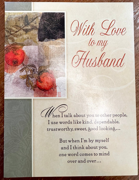 With Love to my Husband Birthday Greeting Card [BRG10960]