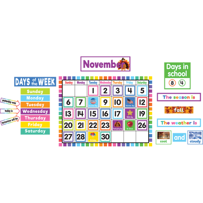 Colorful Calendar Bulletin Board