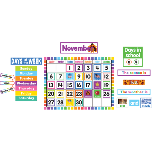 Colorful Calendar Bulletin Board