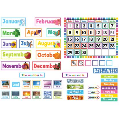 Colorful Calendar Bulletin Board