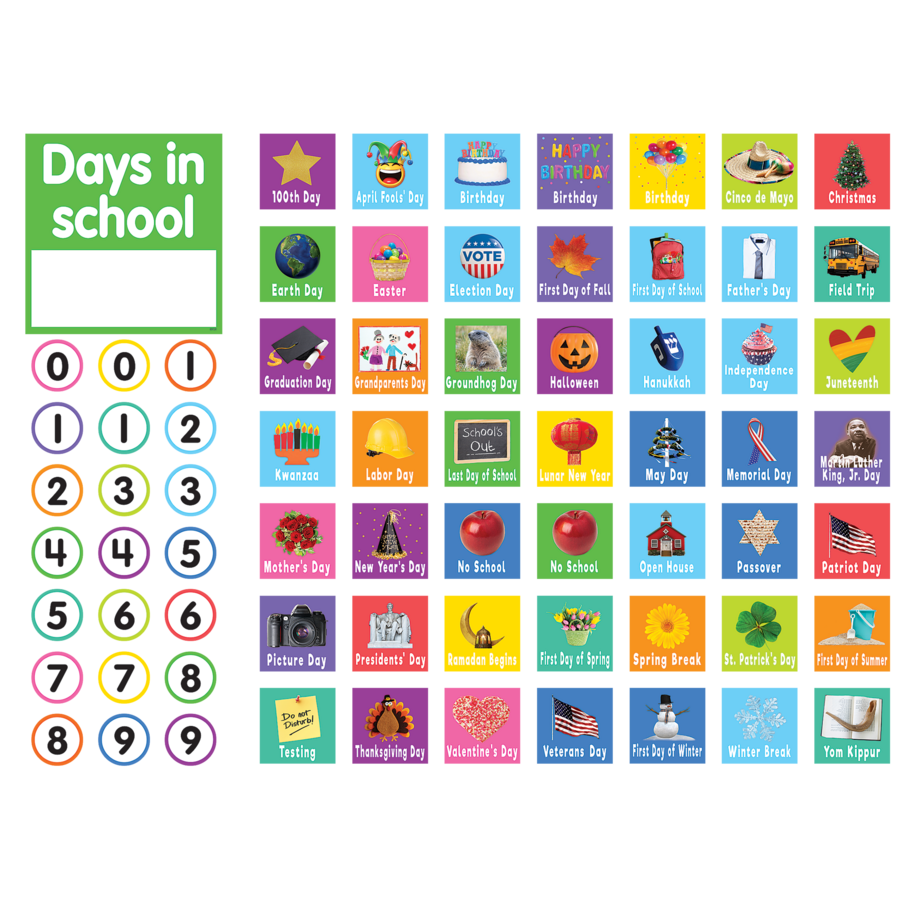 Colorful Calendar Bulletin Board