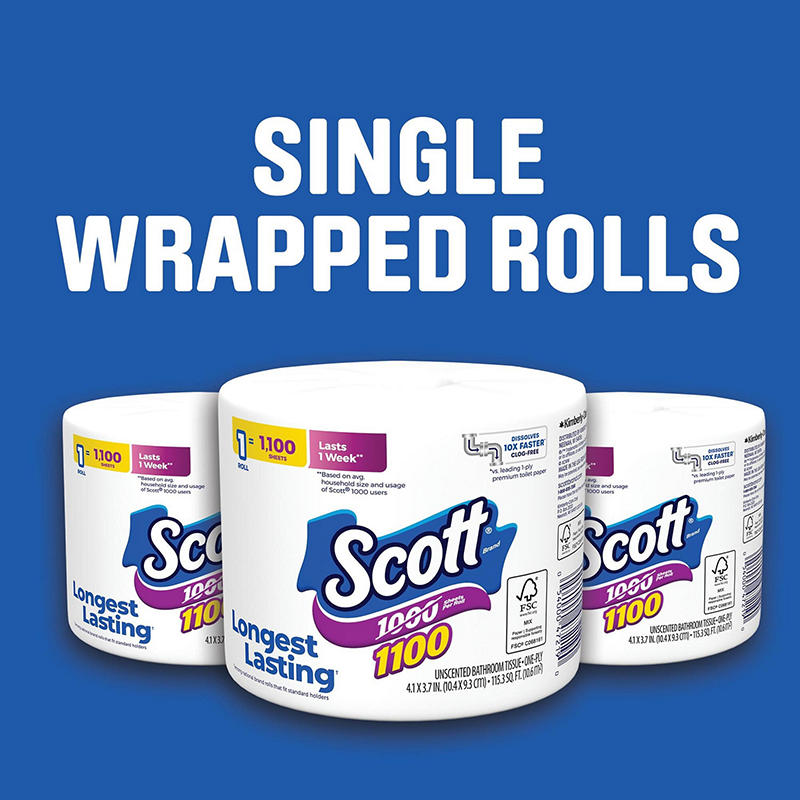 Scott 1-Ply Toilet Paper, 36 pk./1,100 sheets per roll