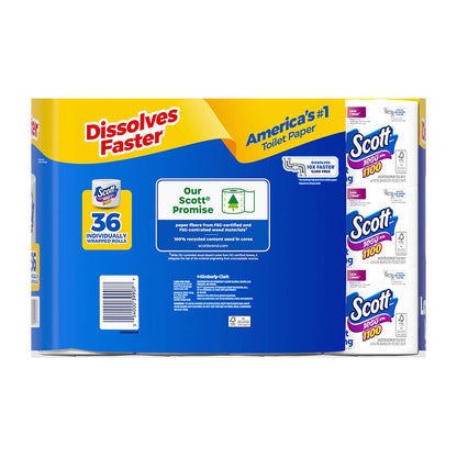 Scott 1-Ply Toilet Paper, 36 pk./1,100 sheets per roll