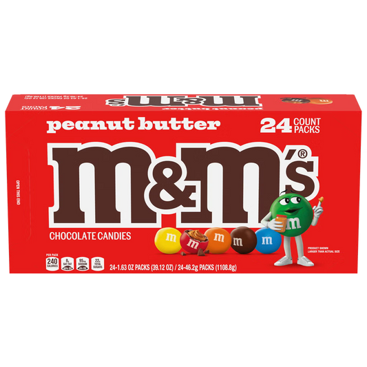 M&M PEANUT BUTTER CHOCOLATE 1.63OZ 24CT