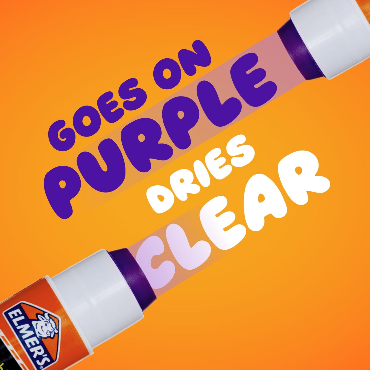 Elmer's Disappearing Purple School Giant Glue Sticks, Washable, 22 g Each, 3 Count