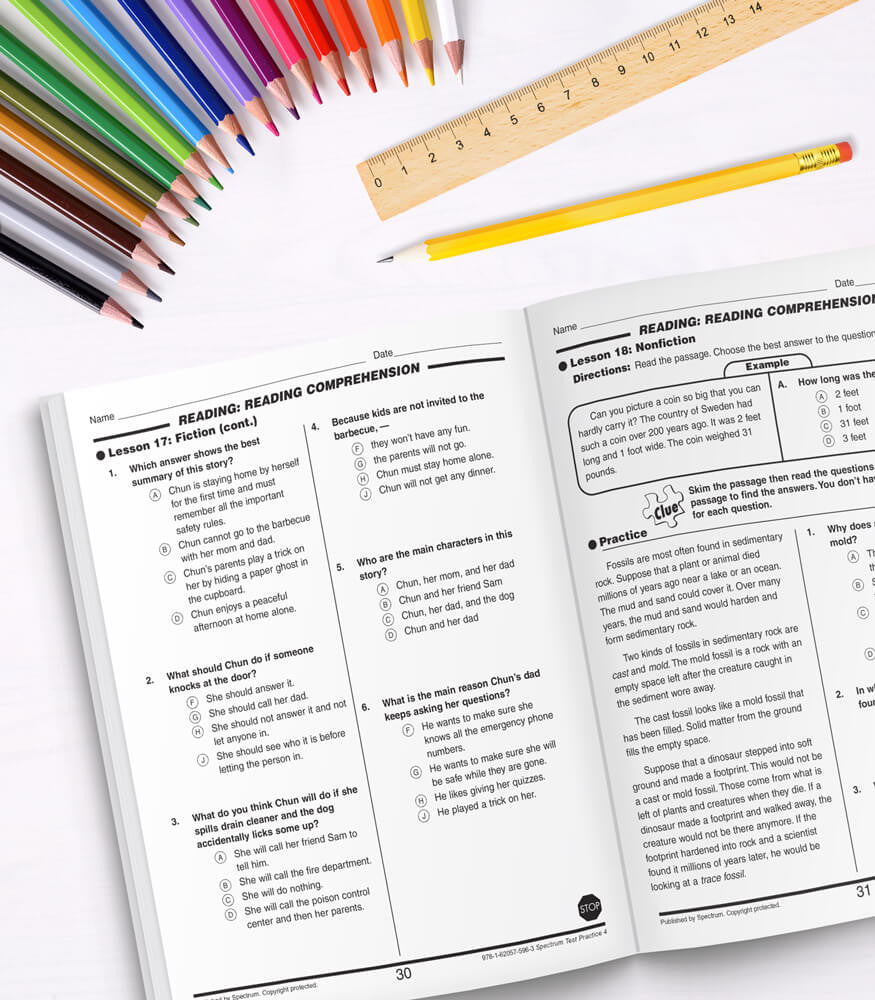 Spectrum Test Practice Workbook Grade 4 Paperback