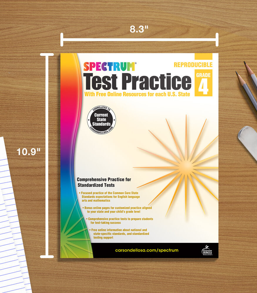 Spectrum Test Practice Workbook Grade 4 Paperback