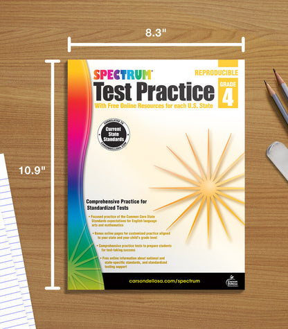 Spectrum Test Practice Workbook Grade 4 Paperback