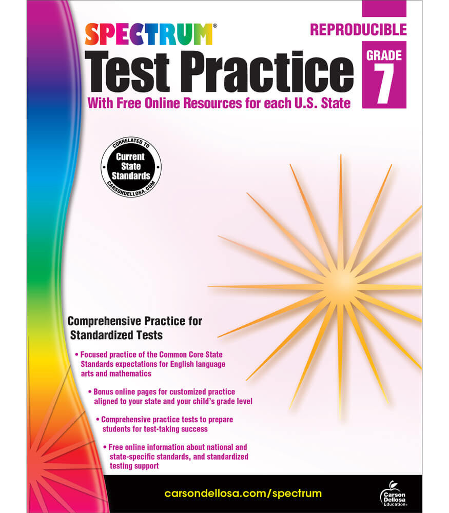 Spectrum Test Practice Workbook Grade 7 Paperback