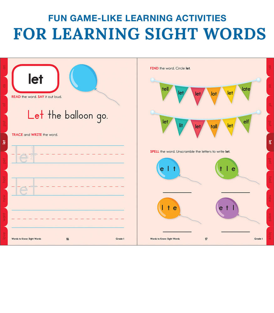 First Grade Sight Words Workbook Grade 1 Paperback