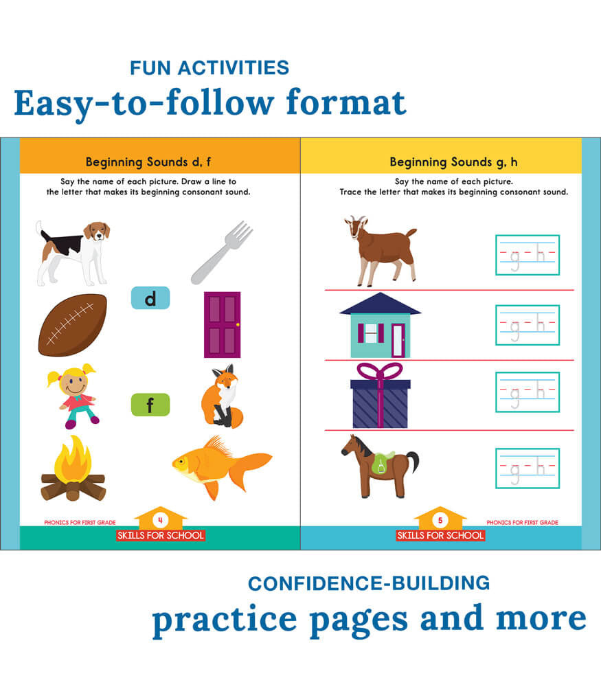 Phonics for First Grade Activity Book Grade 1 Paperback