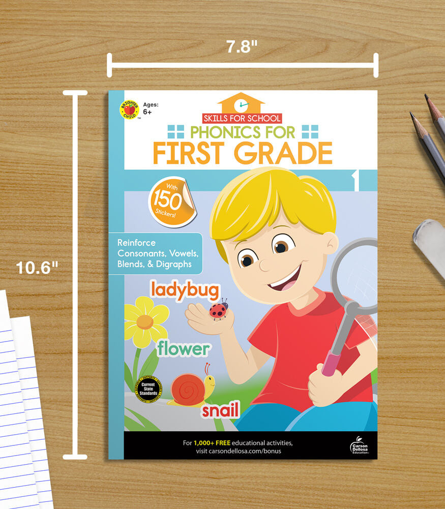 Phonics for First Grade Activity Book Grade 1 Paperback