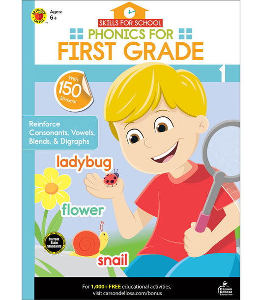 Phonics for First Grade Activity Book Grade 1 Paperback