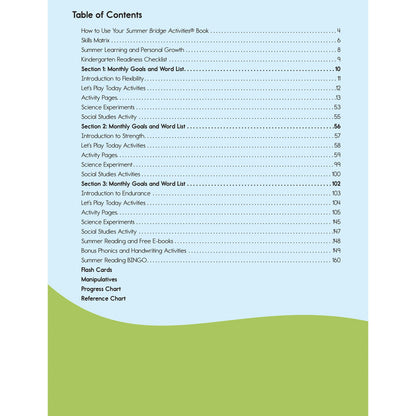Summer Bridge Activities Workbook Grade PK-K Paperback