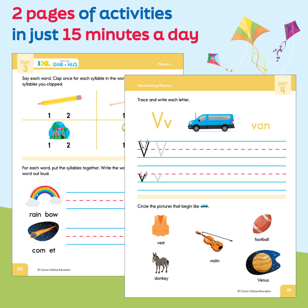 Summer Bridge Activities Workbook Grade PK-K Paperback